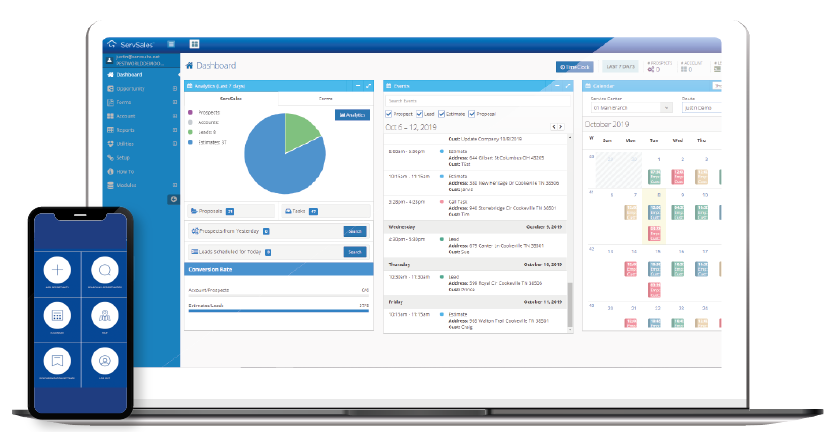 ServSales Software screenshots